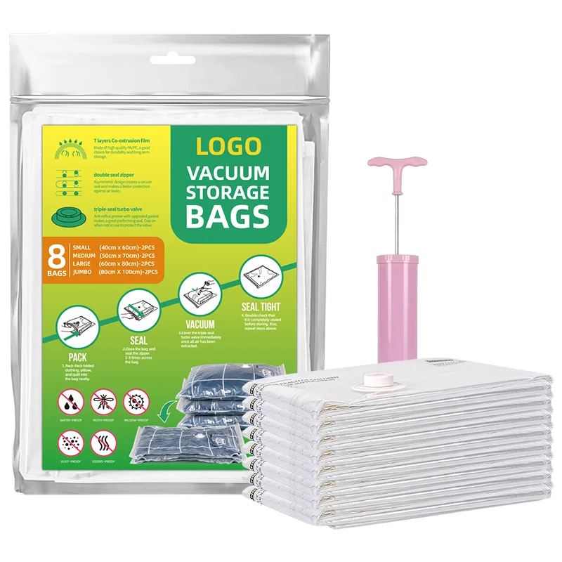 Wholesale Portable High Quality Vacuum Bags for Cloth Storage