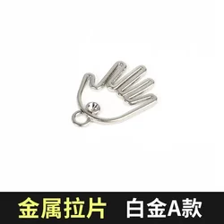 Wholesale custom metal creative pattern zipper puller automatic lock zipper puller luggage zipper puller
