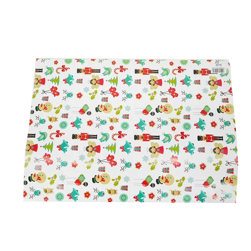 Factory wholesale custom beautiful red christmas gift packaging wrapping paper