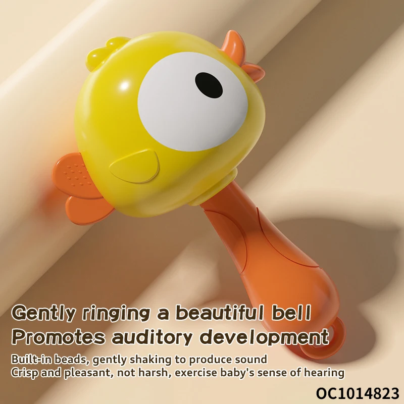 Cartoon Bird Non Toxic Cheap Plastic Hand Shake Rattle Drum Baby Wrist Rattles Musical Toys 0-3-6-12 Months with Sound