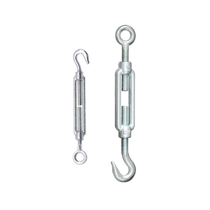Wholesales Heavy Duty Din1480 Wire Rope Forged Steel Galvanized 5mm Stainless Steel 3/8 Din1480 Turnbuckle Eye Hook