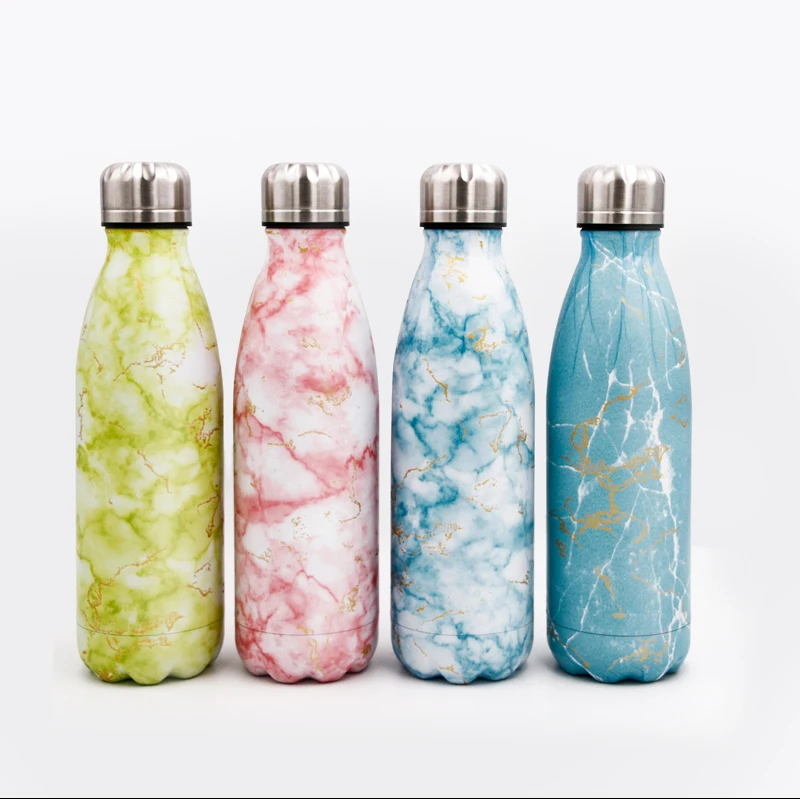 Customized color and logo cola shape double-wall vacuum thermos bottle Equipped with a secure leak-proof lid