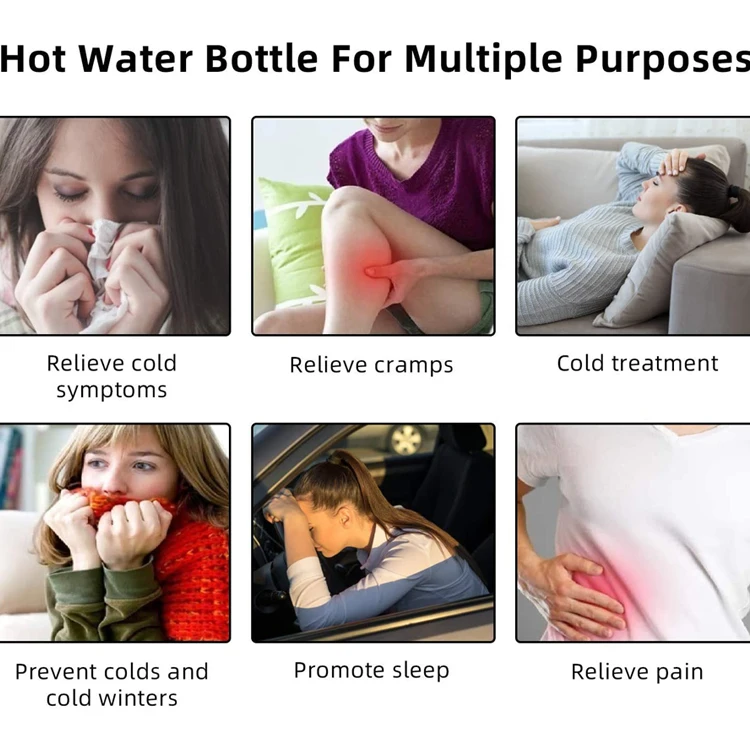 Best Selling Products 2022 Wholesale Custom Rubber Hot Water Bag with Plush Cover