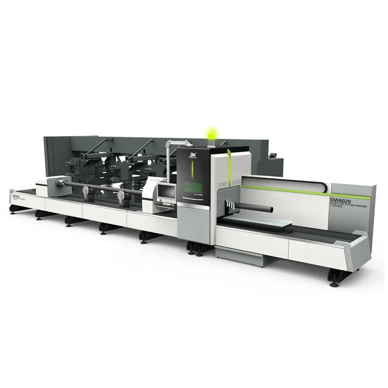 Factory Automatic 6m/9m/12m 2kw 3kw 6kw Three Chuck Fiber Laser Tube Cutting Machine Diameter 220mm 3000W For Round/Square Tube