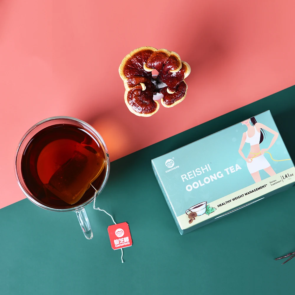 OEM Ganoherb 100% Organic Ganoderma Lucidum Reishi Lingzhi Chinese Oolong Slim Healthy Tea for Losing Weight