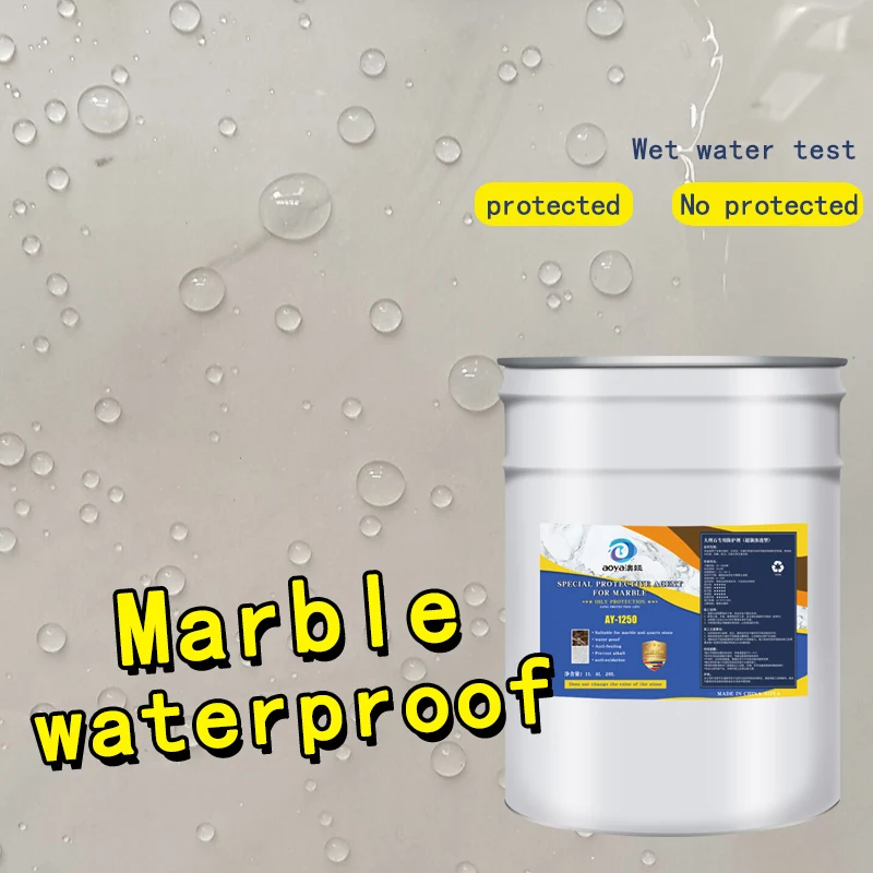 Waterproof, antifouling, acid-base and anti oxidation protective agent for marble stone on the ground and wall