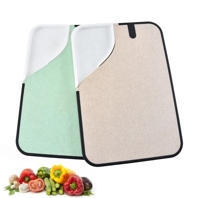 
special design eco-friendly wheat straw non-moldy cutting board with grind 