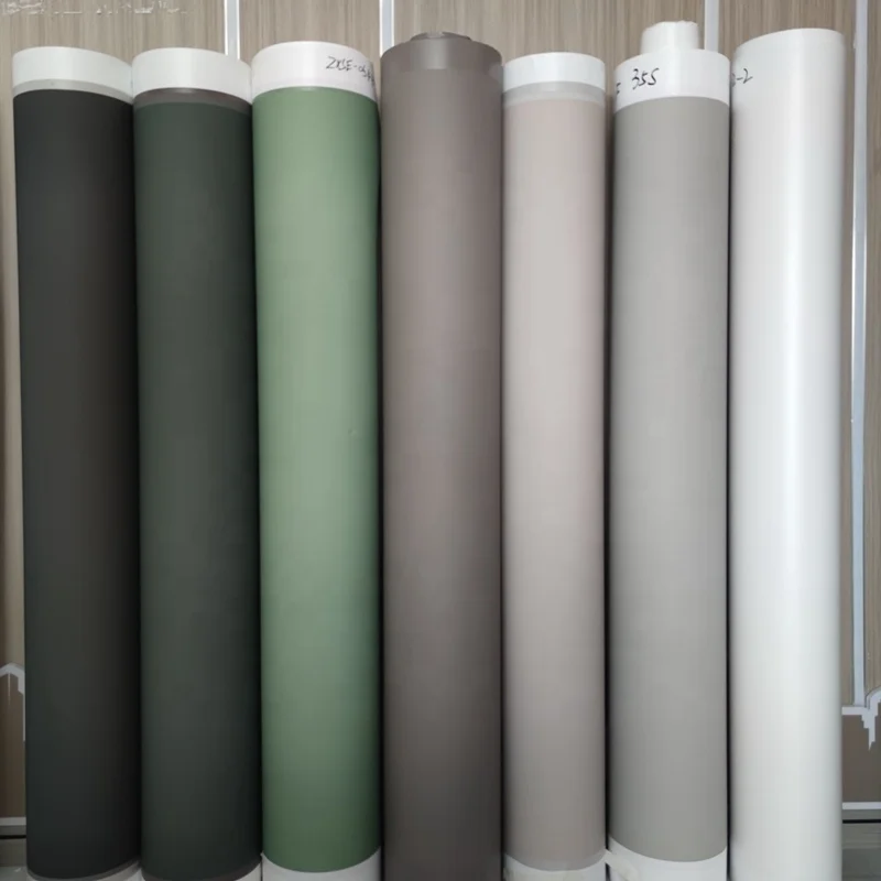 Acrylic Use PVC Solid Decorative Films Flat Surface PVC Foil For Interior Decor Cabinet Use PUR Lamination