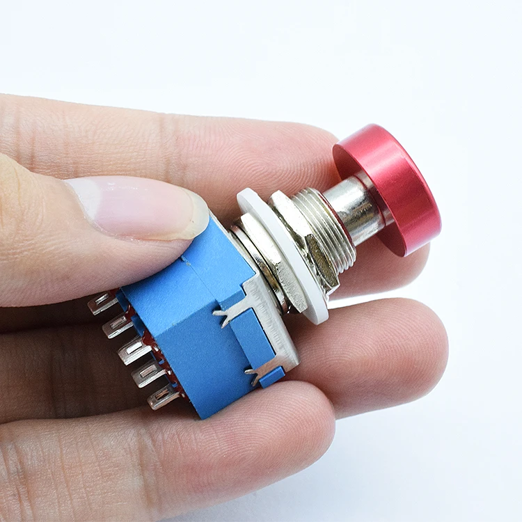  Педаль для гитарных эффектов 9-pin 3PDT металлический переключатель с истинным байпасом синий