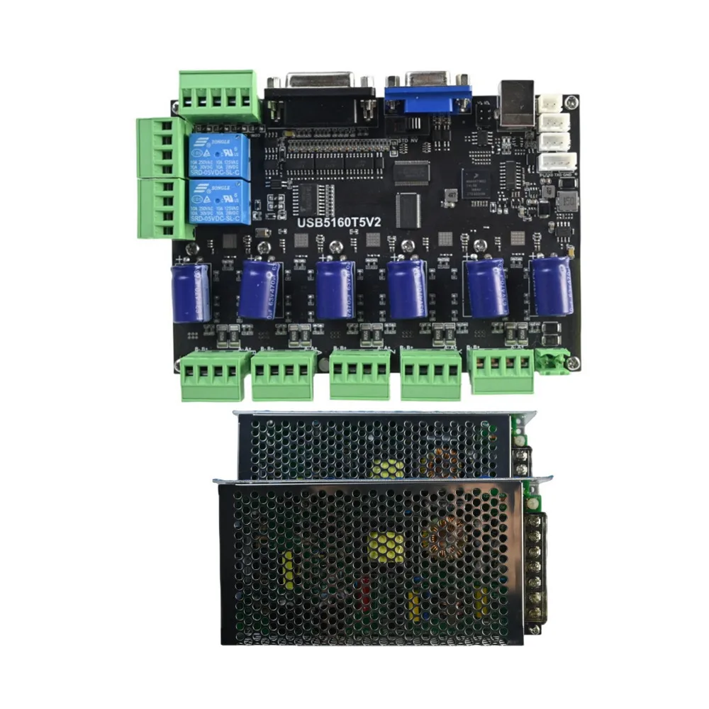 MACH3 USB Controller Board & Stepper Driver 2 In 1 Integrated Controller Kit 3/4/5/6Axis For CNC Milling Router 100W24VDC