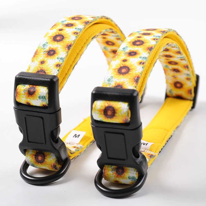 Wholesale Eco-Friendly Quick Release Buckles Dog Collar Adjustable Custom Print Luxury Pet Dog Collar