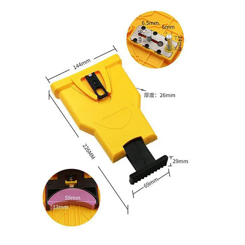 Chainsaw Teeth Sharpener Chainsaw Portable Durable Easy Power Bar-Mount Fast Grinding Chainsaw Chain Sharpener Tool