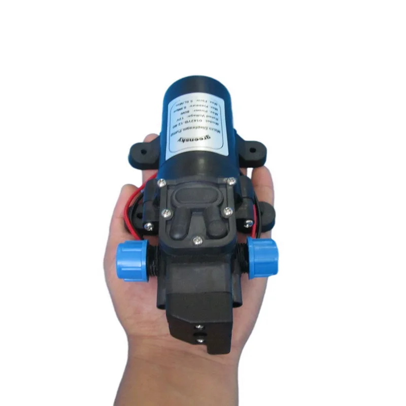 Grimmsky Factory Directly Sale Pressure Switch Type 5.5L/Min 12V DC 80W High Pressure Water Pump 8 Bar