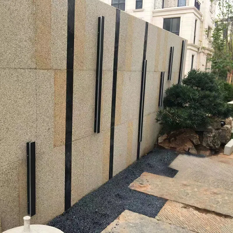 Современный наружный настенный светильник с линейной полосой, 3000 К, 220 В, теплый, холодный белый, длинный садовый настенный светильник, светодиодный настенный светильник