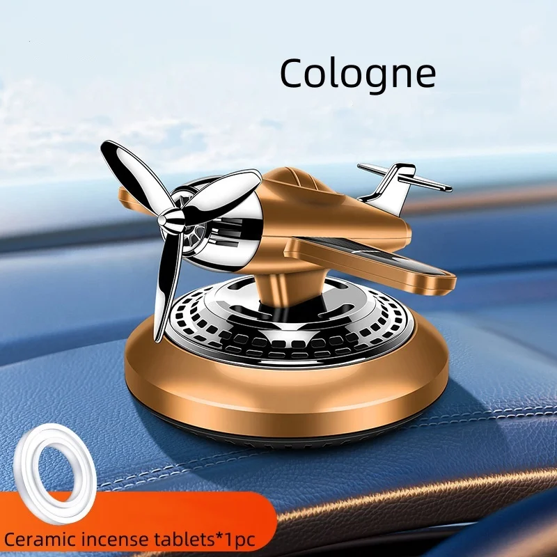 Solar Aircraft Swing Fighter Screen Car Ornament Dashboard Aromatherapy Decoration