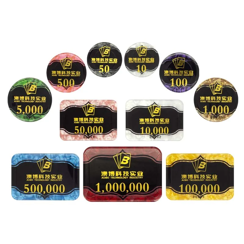 Gambling Game Acrylic can be customized mixed colors casino chips manufacturers Poker Chips