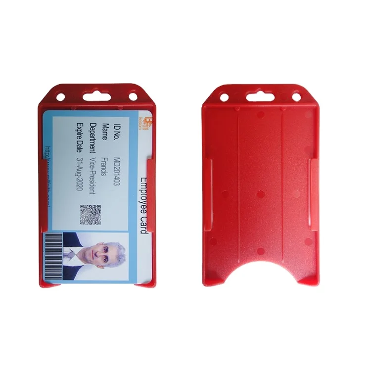 Bestom Вертикальный открытый Полужесткий пластиковый держатель для карт слот и цепные отверстия