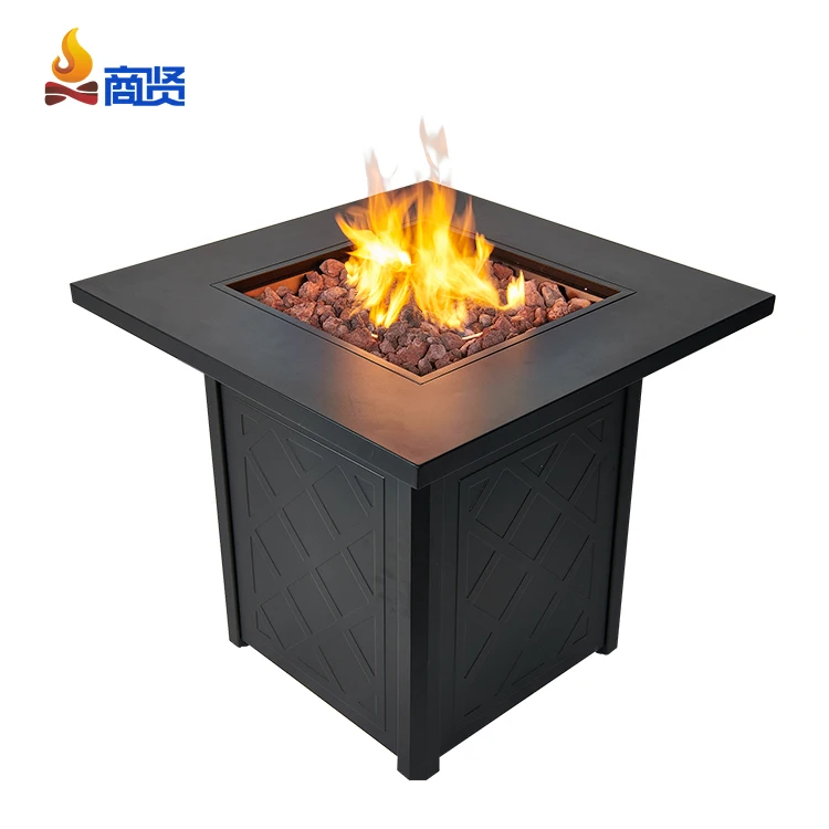 SPCC material  with different dimensions propane outdoor modern gas firepit table