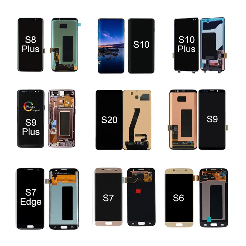 ЖК-дисплей lihao S3 S4 S5 S6 Edge Plus S7 Edge S8 S9Plus S10 S20 Plus S20 S9 с сенсорным дигитайзером для Samsung Galaxy