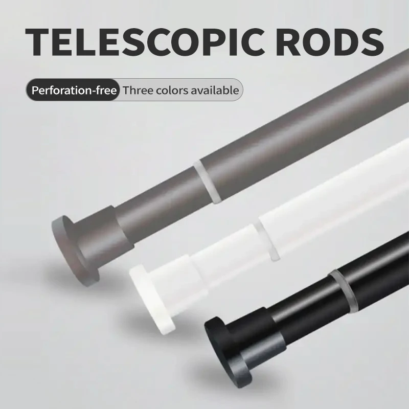 Китай, современная простота, не пробивается, легко устанавливается, 0,7-5,1 м, Выдвижной регулируемый карниз для штор