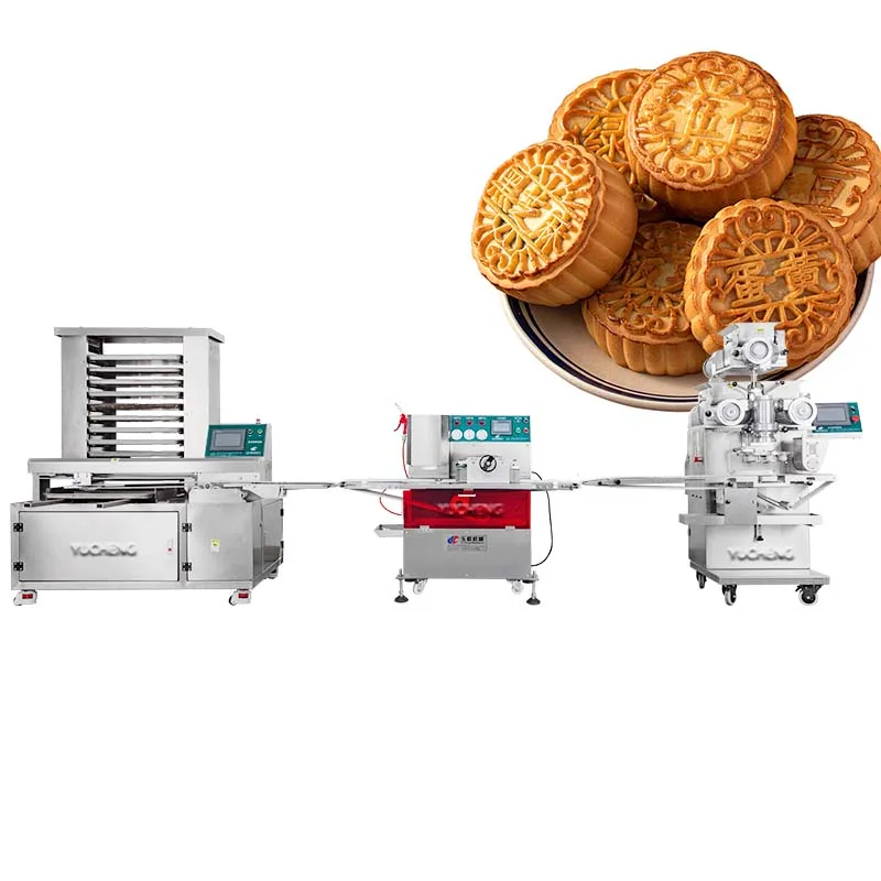 Automatic Three-layer Moon Cake Production Line Encrusting Machine Mooncake Making Machine
