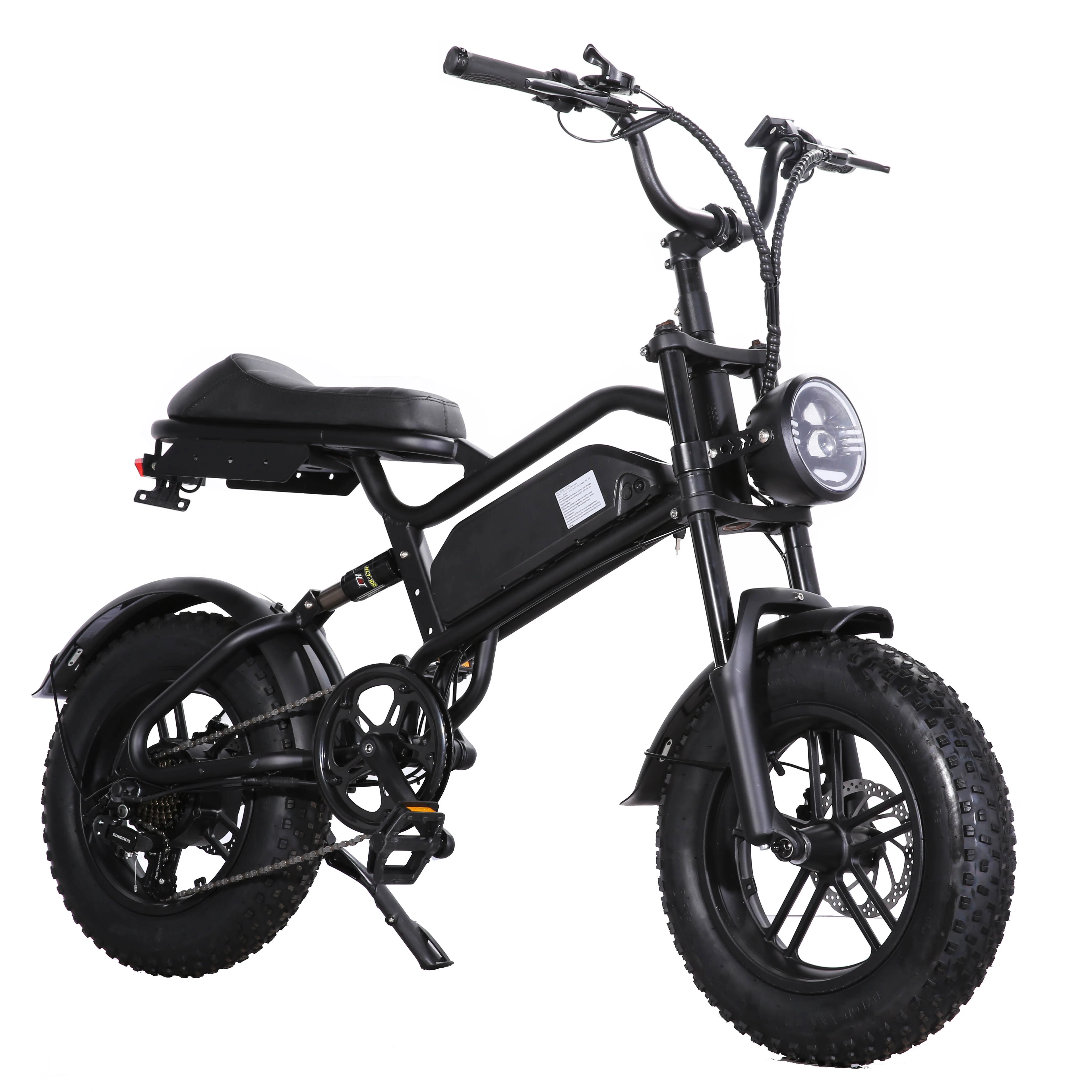 500W Ebike with 16-Inch Fat Tire 40-60KM Range Foldable Cargo Bicycle Electric City Bike Powered by Lithium Battery 0242