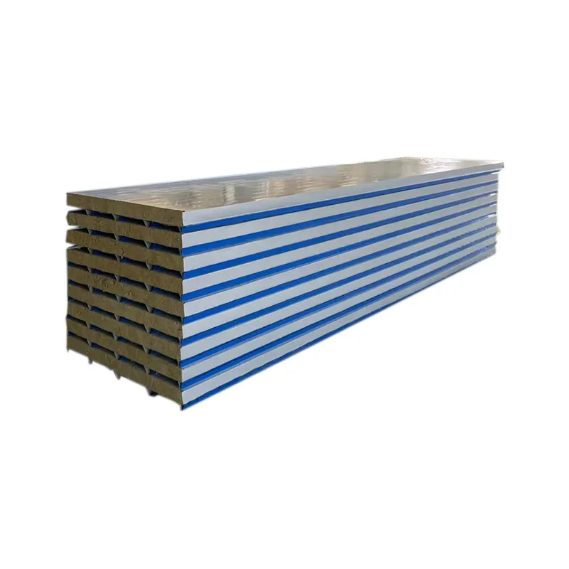 Clean Room Panel High Density Fireproof Rock Wool Wall Panels Sandwich Roofing Panel