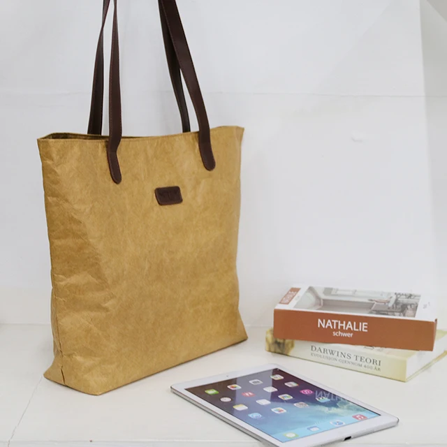 Customized Logo Women Reusable Shopping Bag Portable Tyvek Large Tote Bag