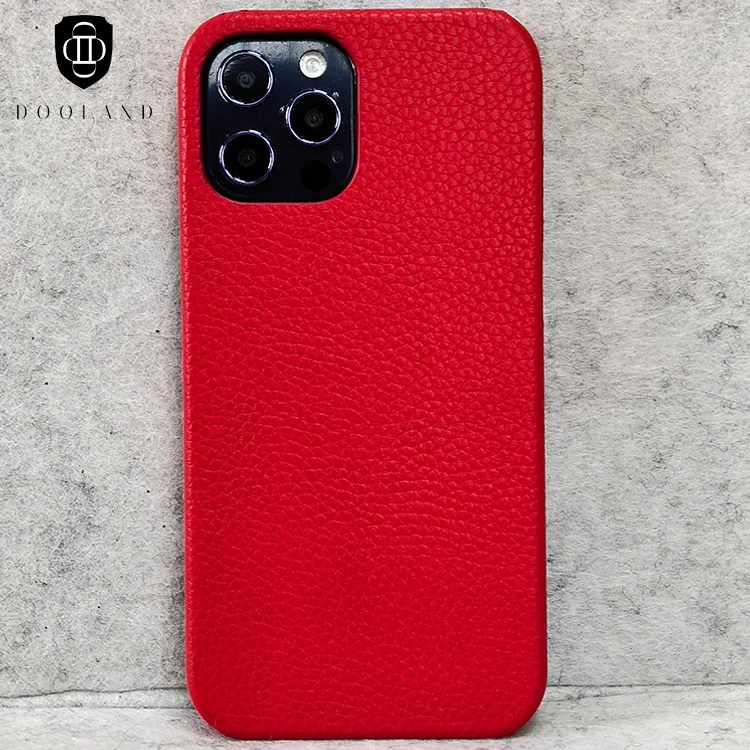New style high quality togo pebble leather skin case for iphone 12promax