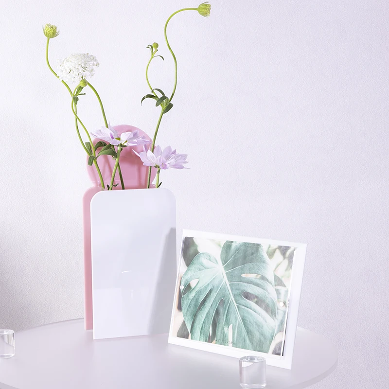 New Creative Handmade Acrylic Nordic Style Vase Colorful Glass & Lucite Vases  Decorative Vases