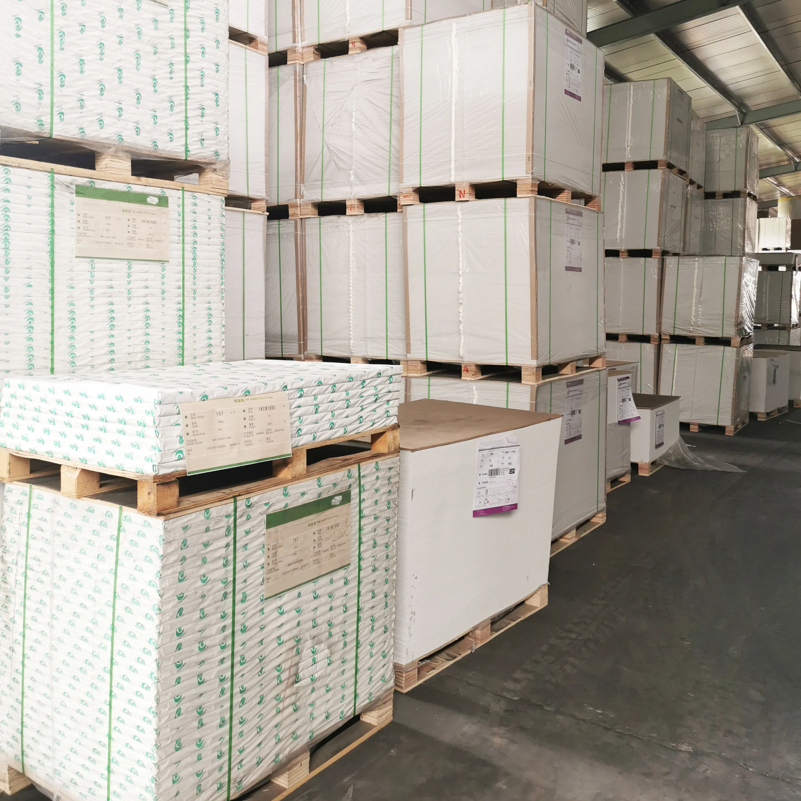 
Bleached White Custom Pulp Material C1s Coated White Cardboard Paper Ivory Paper Board 