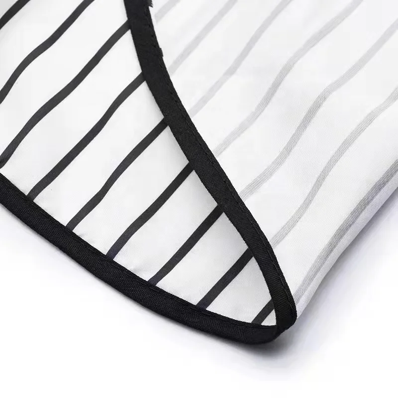 High Quality Hair Cutting Cape Salon New Design Silicone Neck Waterproof Hairdressing Stripe Barber Capes Apron