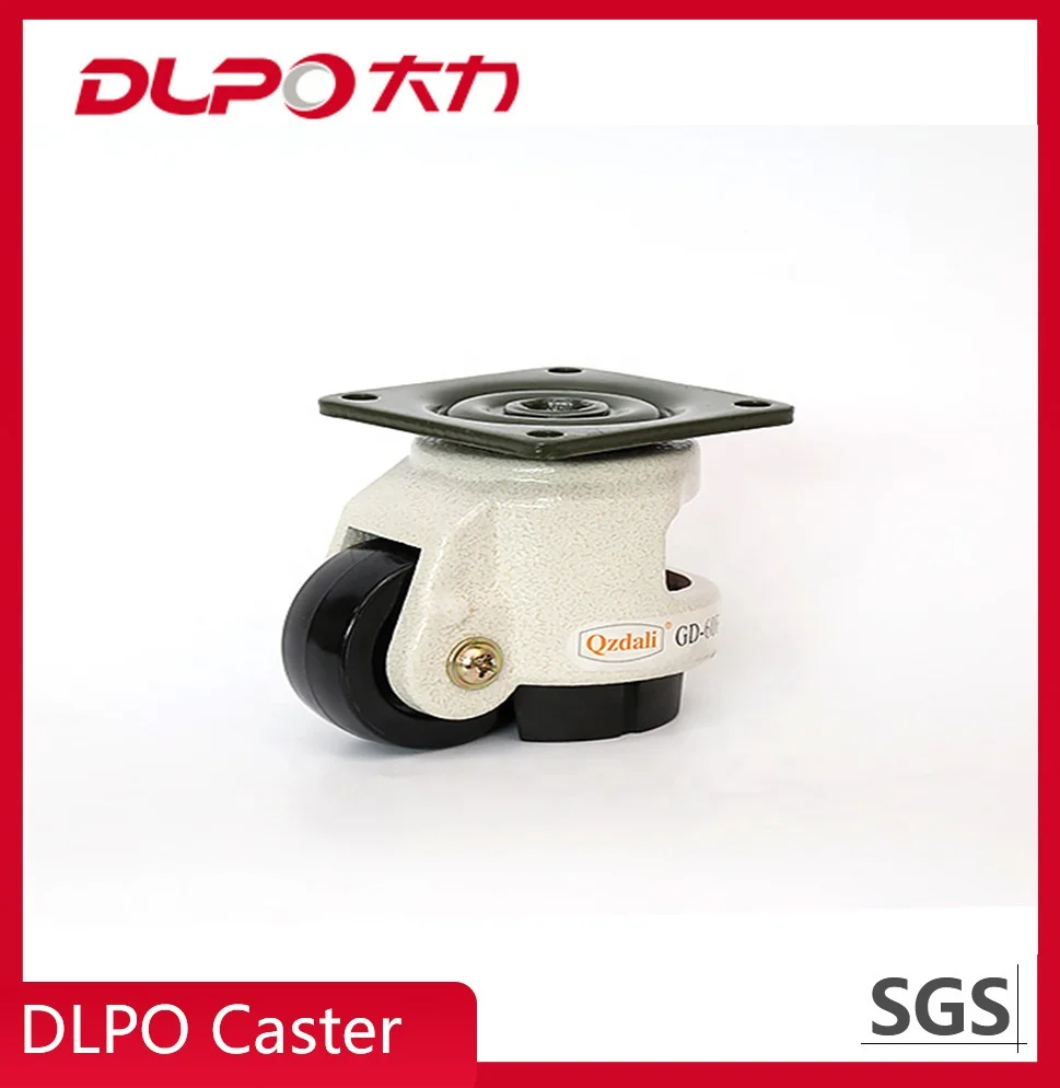 DLPO Leveling Retractable Round Horizontal Adjustment Industrial Aluminum caster wheels