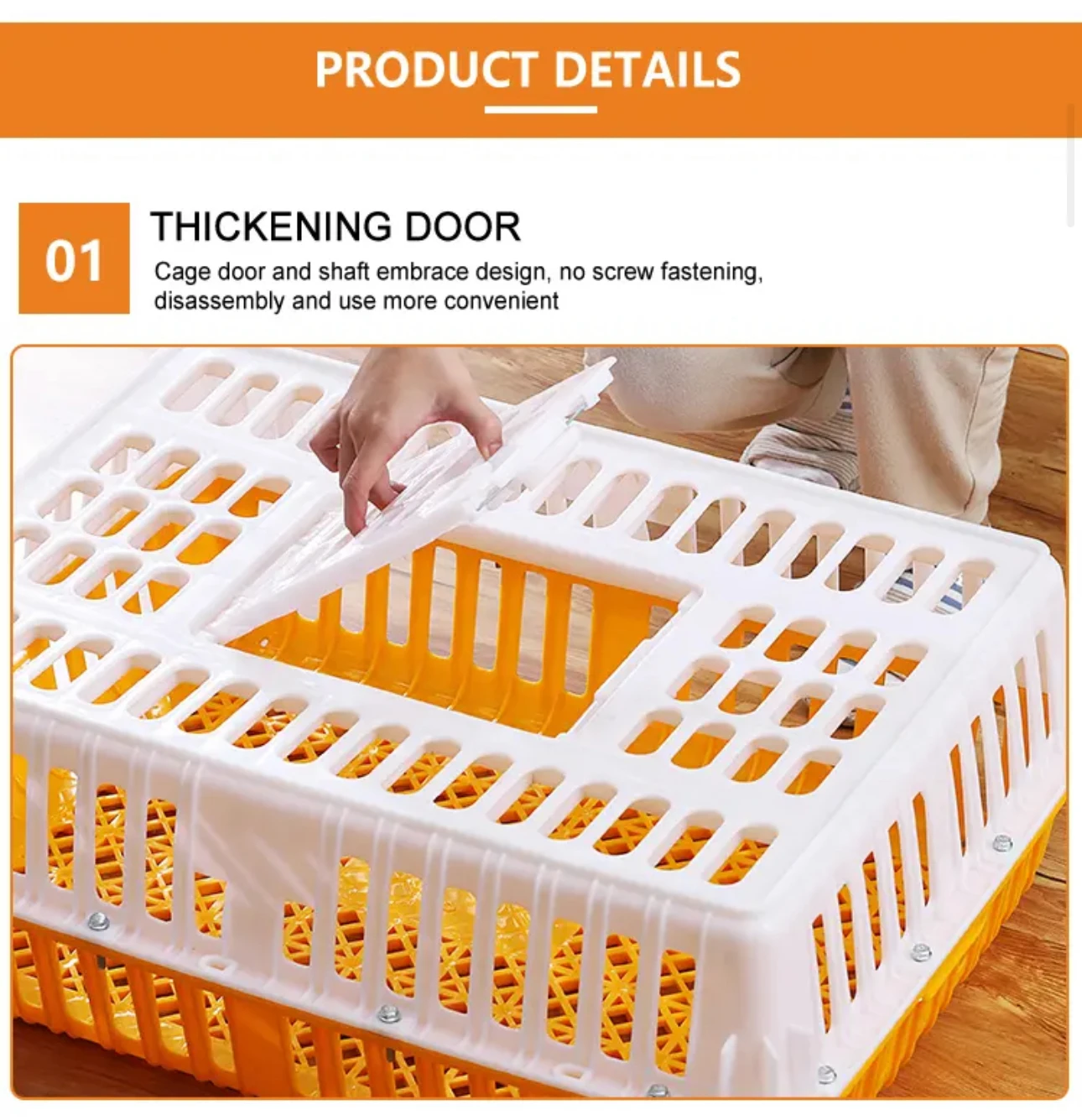 Large Plastic Chicken Coop for Poultry Transport New Condition for Breeding Chicken Duck Goose Rabbit Turnover Box