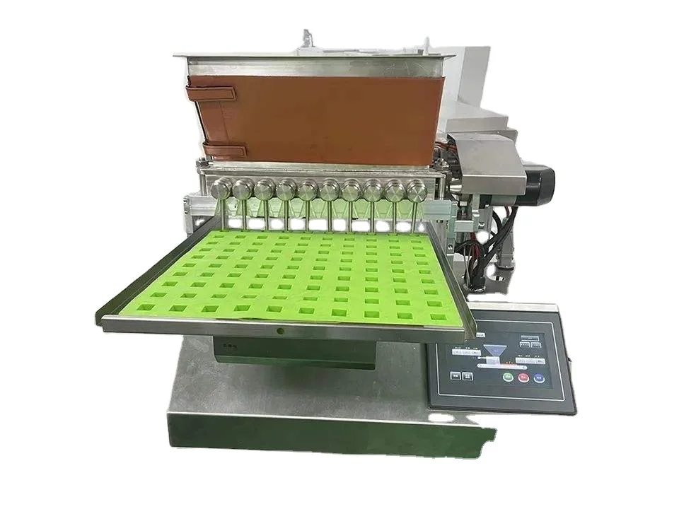 Table Top Multi-mold Chocolate Shaping Machine  Fudge Distribute Evenly Shaping Machine Commercial Candy Making Forming