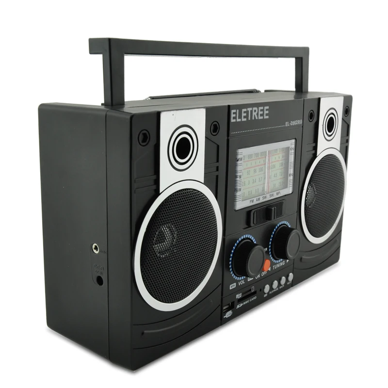 Eletree HOT sell Tuning Full-Band FM/MW/SSB/PLL Stereo Radio Receiver Portable Speaker Auto sleep digital fm radio