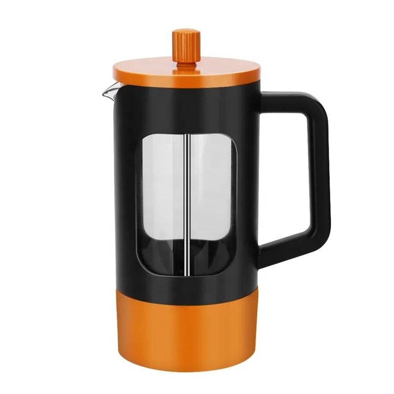 Colourful household French press glass tea brewer hand-pressure filter cup brewing cold brew pot hand-brewed coffee maker