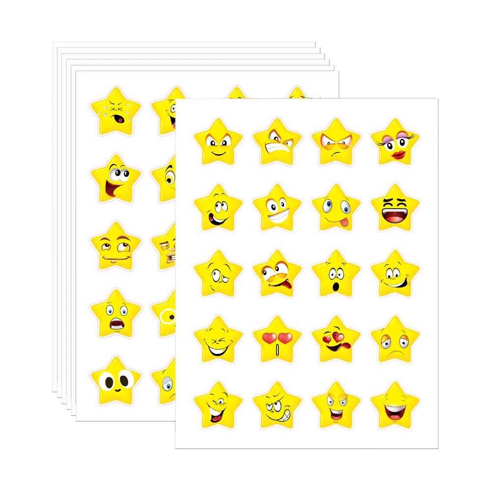Beautiful Decorative Die Cut Custom Adhesive Printing Promotional Cartoons Animated Emoticons Sticker Advertising