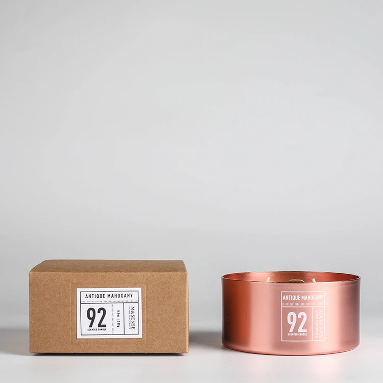 M&SENSE Modern Good Quality Low Price Aluminum Cup Gold Scented Candles Holder Jar