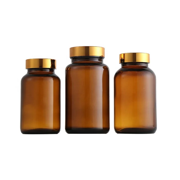 Round  glass capsule container glass 200ml empty bottle glass from China