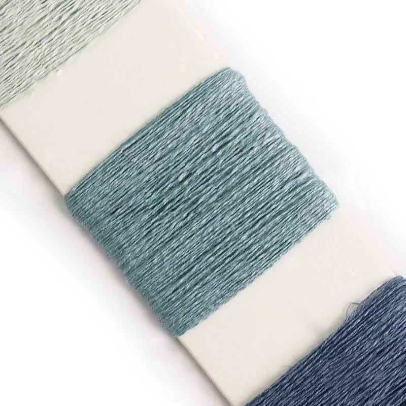 QIANJIN Factory Direct Supply linen yarn for weaving linen/cotton yarn dyed striped vertical fabric