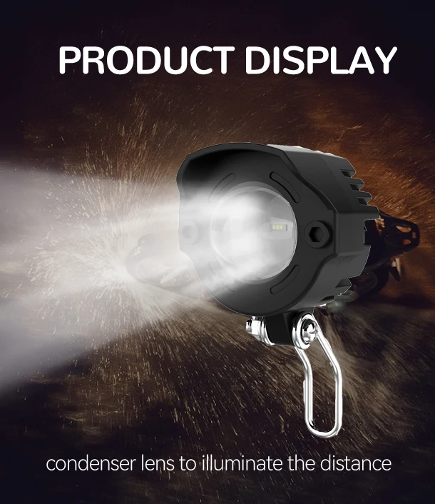 LED Electric Scooter Bicycle 2-in-1 Horn Headlight electric bike Waterproof Bright 6W Front Light for Ebike12-80V