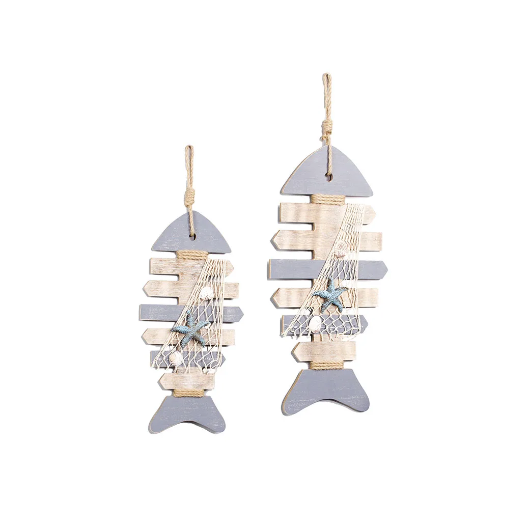
Home Decorative MD FBeach Decor Nautical Fishbone Wall Hanging Plaque 