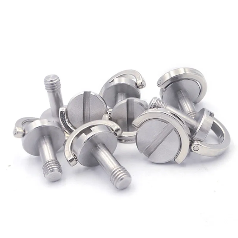 Stainless Steel Gimbal Base D Shaft D-Ring 1/4 Quick Release Tripod SLR Camera Screw for Camera Tripod Monopod QR Plate