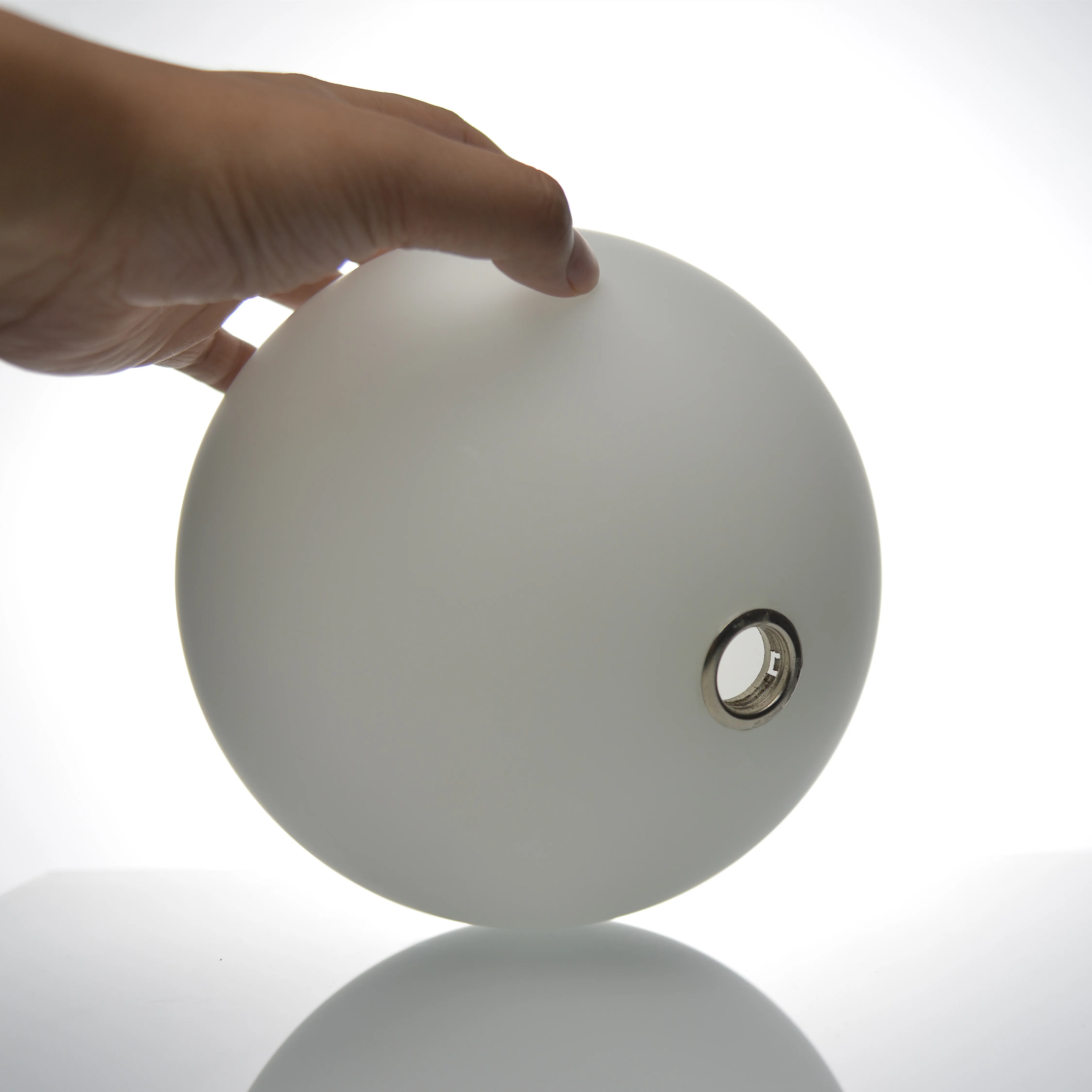 Manufacturer Hand Blowing Custom Frosted Glass Lampshade Half Dome 12 Cm Diameter Glass Lampshade White Globe For Lamps With G9