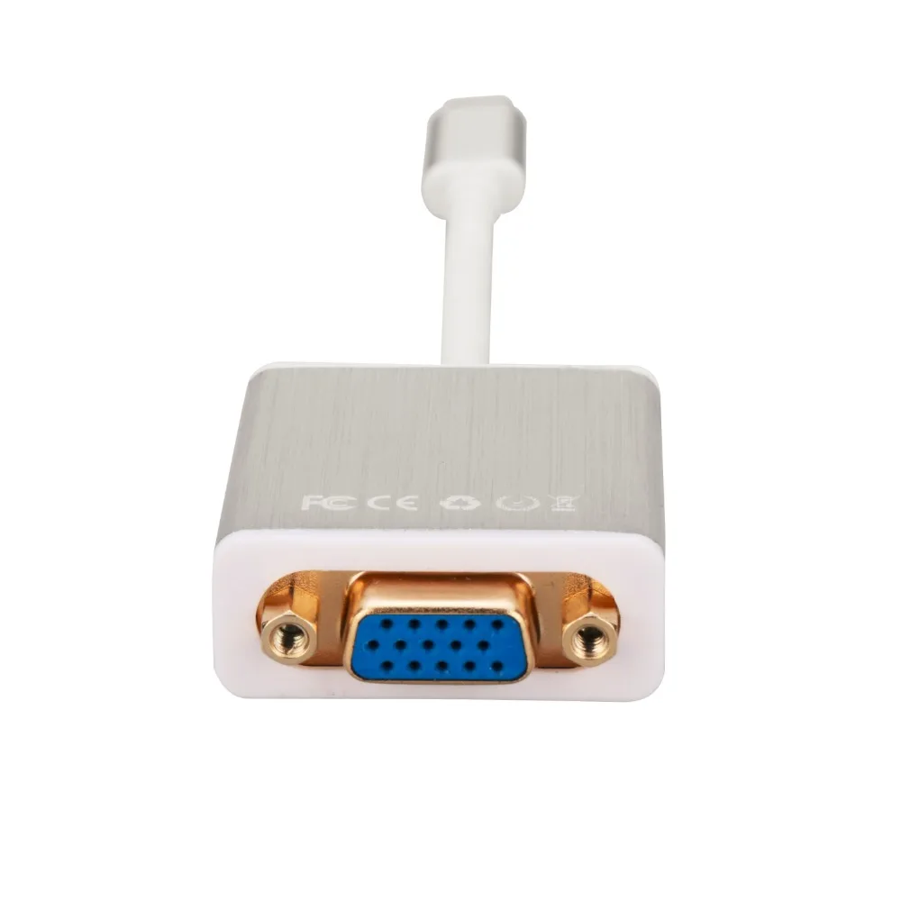USB 3.1 Type C (USB-C) to VGA Adapter (DP alt режим) с аудио для MacBook Galaxy S8/плюс