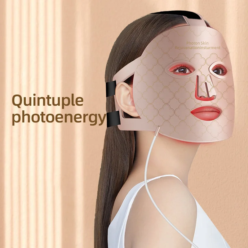 Dropshipping 8 Colors Skin Care Face Masking Beauty Led Silicone Mask Infrared Red Light Therapy Led Face Mask