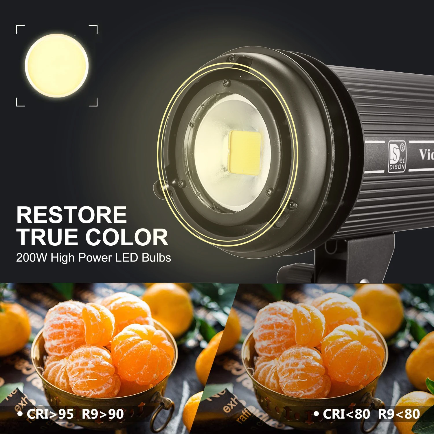 Yidoblo Best photography equipment light home professional photography studio light set VH-2000 cold light