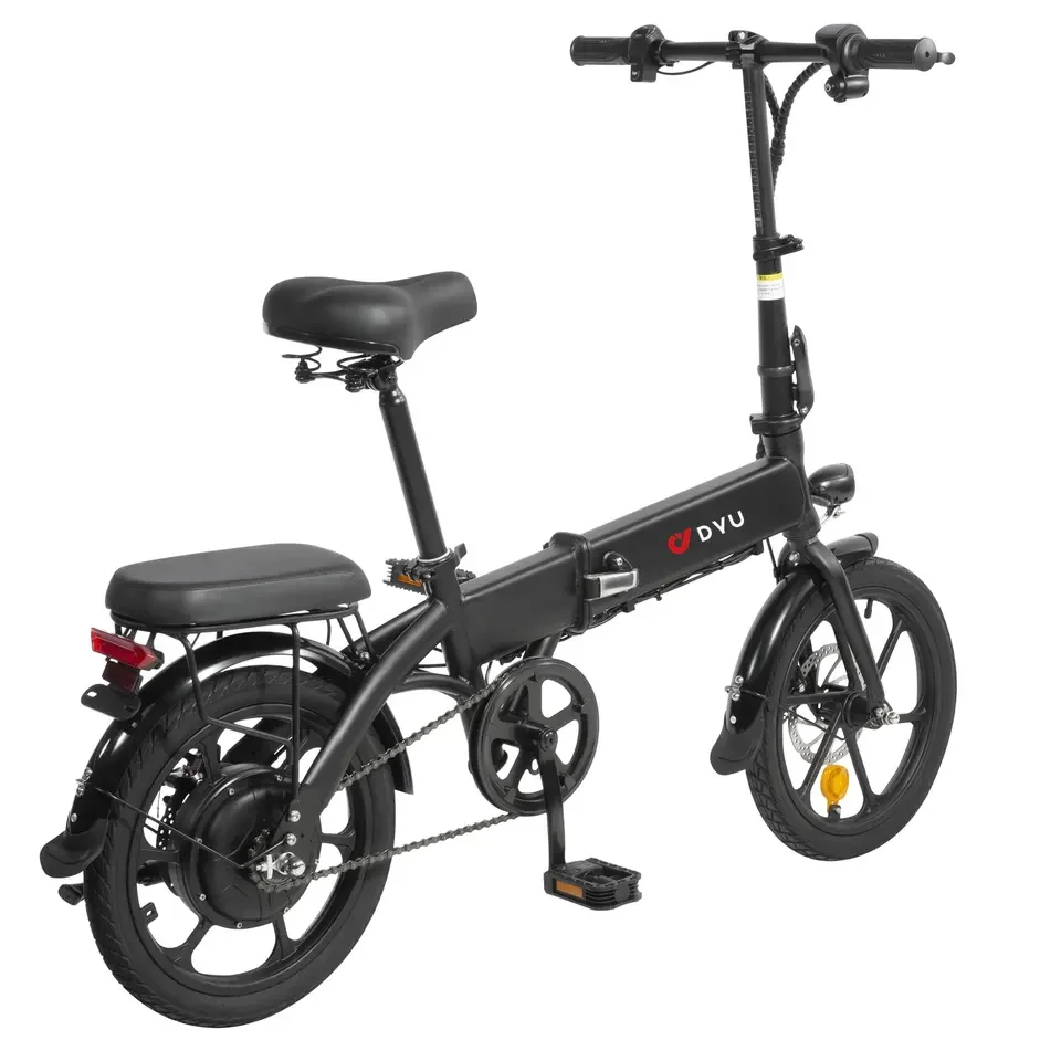 14-inch 36V250W compact folding portable black electric bike electric bicycles for adults