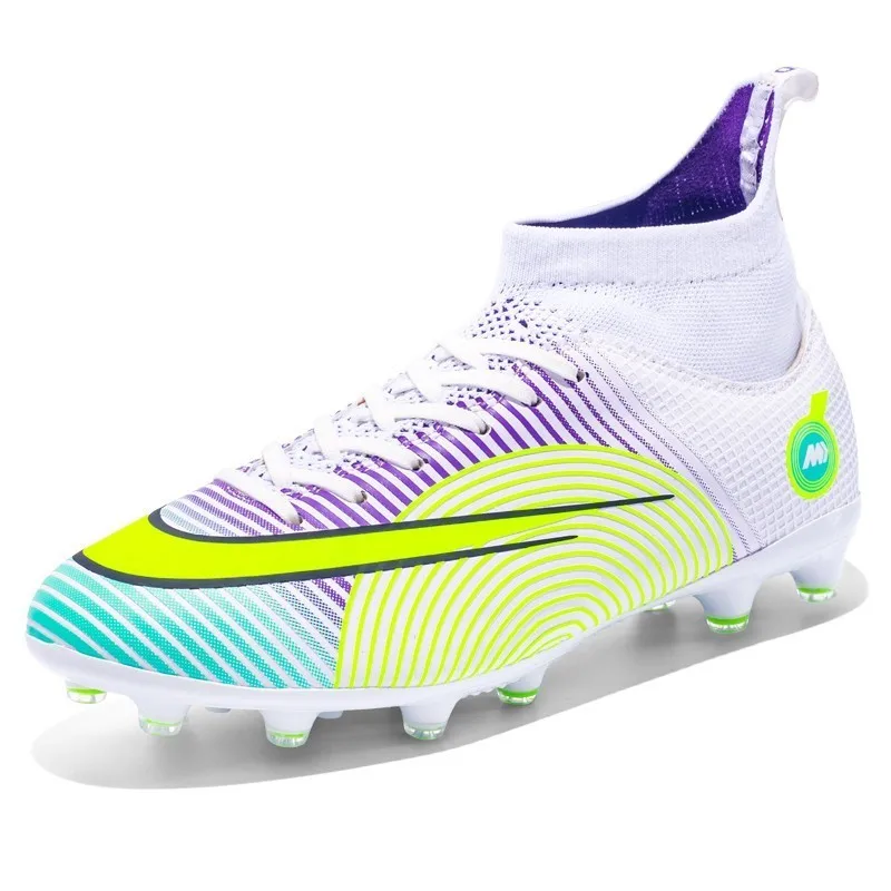 women purple high quality original soccer boots futbol cleats  spike high ankle best selling football shoes oem products